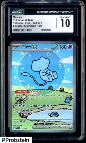 2024 Pokemon Paldean Fates PAF EN #232/091 Mew Ex CGC 10 GEM MINT