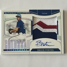 2025 Panini National Treasures Colossal Material Auto Brock Porter /25 (AU MEM)