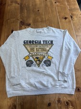 Vintage 1990 Georgia Tech Yellow Jackets National Champions Sweatshirt Delta