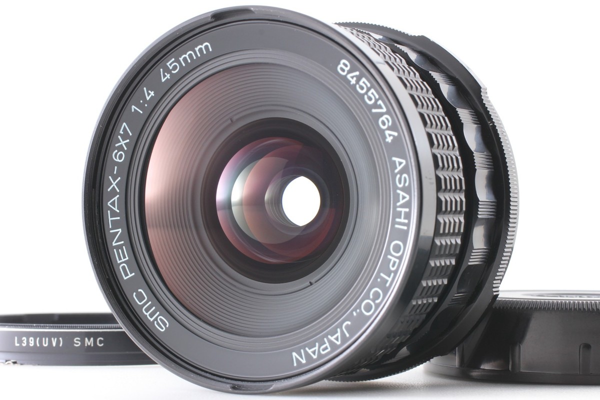 SMC PENTAX 67 45mm f/4 レンズ Near MINT w/ Cap ] SMC PENTAX 67 6x7 45mm f/4 Wide Angle