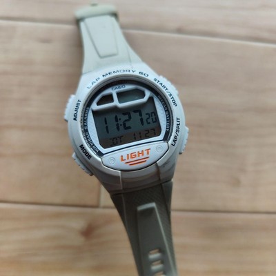 Casio W-734 QZ Digital Dial White Lap Men's Watch