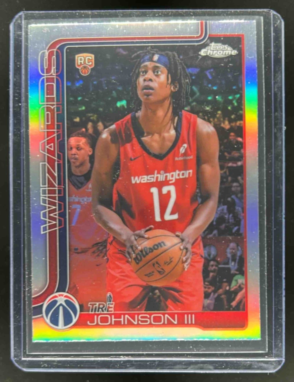 2025-26 Topps Chrome Tre Johnson III RC Refractor Rookie #256 Wizards