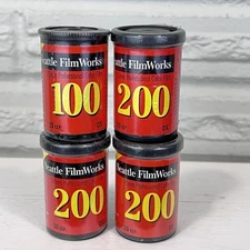Four (4) Rolls Seattle Film Works 35mm Film 3 of 200 & 1 of 100 Expired SEALED