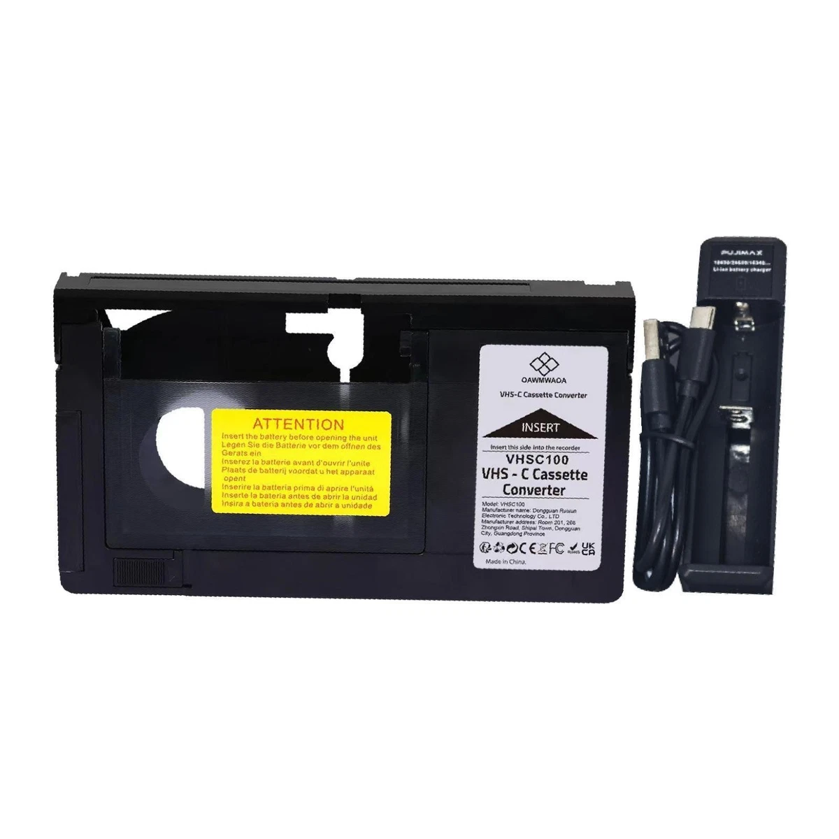 Hama Adaptateur cassette VHS-C/VHS '00044704' (Convertisseur vidéo VHS