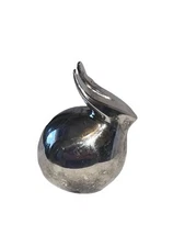 Vintage Dansk Silver plated Paperweight Figurine Japan Barnyard Bunny Rabbit