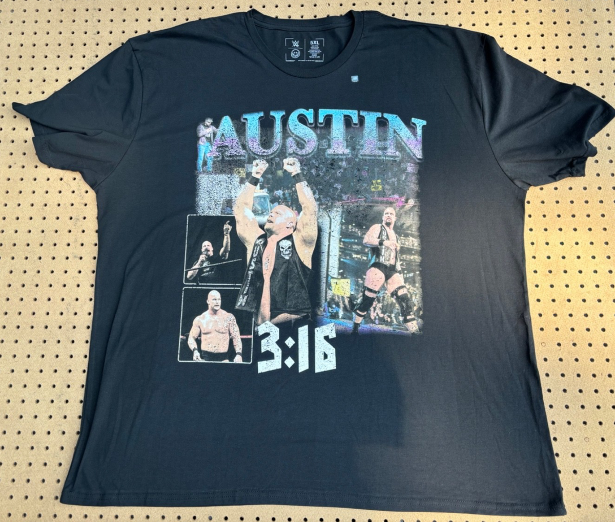 WWE Stone Cold Steve Austin 3:16 T-Shirt Men's 5XL XXXXXL Big