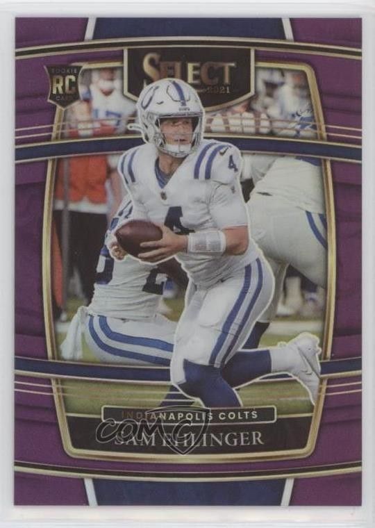 2021 Panini Select Concourse Purple Prizm 33/75 Sam Ehlinger #98 Rookie RC xr1