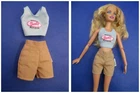 Vintage Barbie ~❤️~ "Original Barbie Jeans" Shorts and Top #512