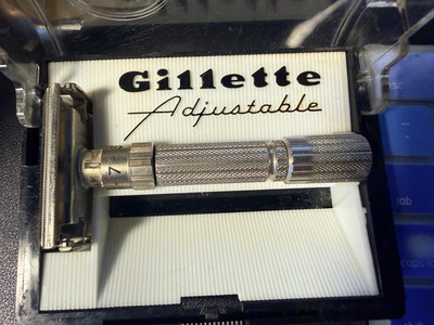 Vintage Gillette Adjustable Fat Boy Safety Razor With Case