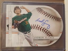 Andrew Suarez 2015 National Treasures MS Auto card #’d 16/99 Miami Hurricanes