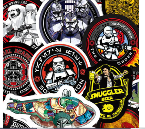  Naklejki Star Wars 48 sztuk + 2 dodatkowe naklejki (nie Star Wars) Zestaw Stickerbomb - Zdjęcie 1 z 5