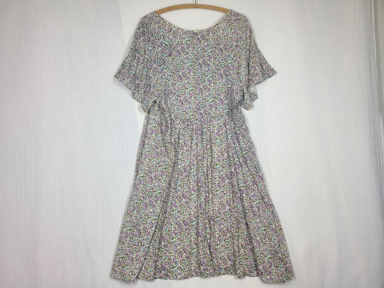 Vtg 90s All That Jazz Rayon Dress Calico Floral P… - image 2
