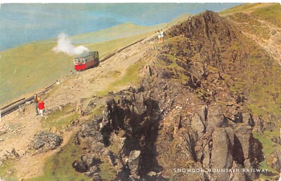 TOPIGRAFISCHE POSTKARTE SNOWDON BERGBAHN GUT PLUS SEHR GUT