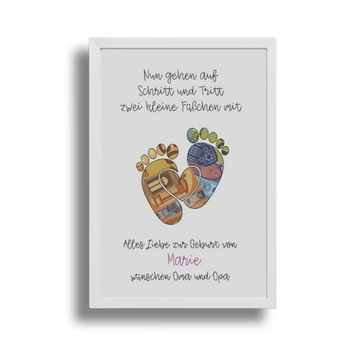 Geschenk Taufe Geburt Babyparty Mädchen personalisiertes Geldgeschenk