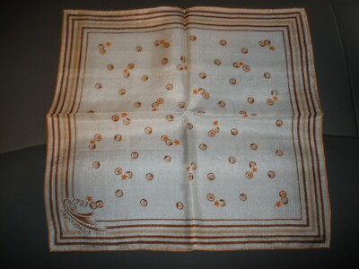 Vintage Antique 1933 Japanese Silk Handkerchief 11
