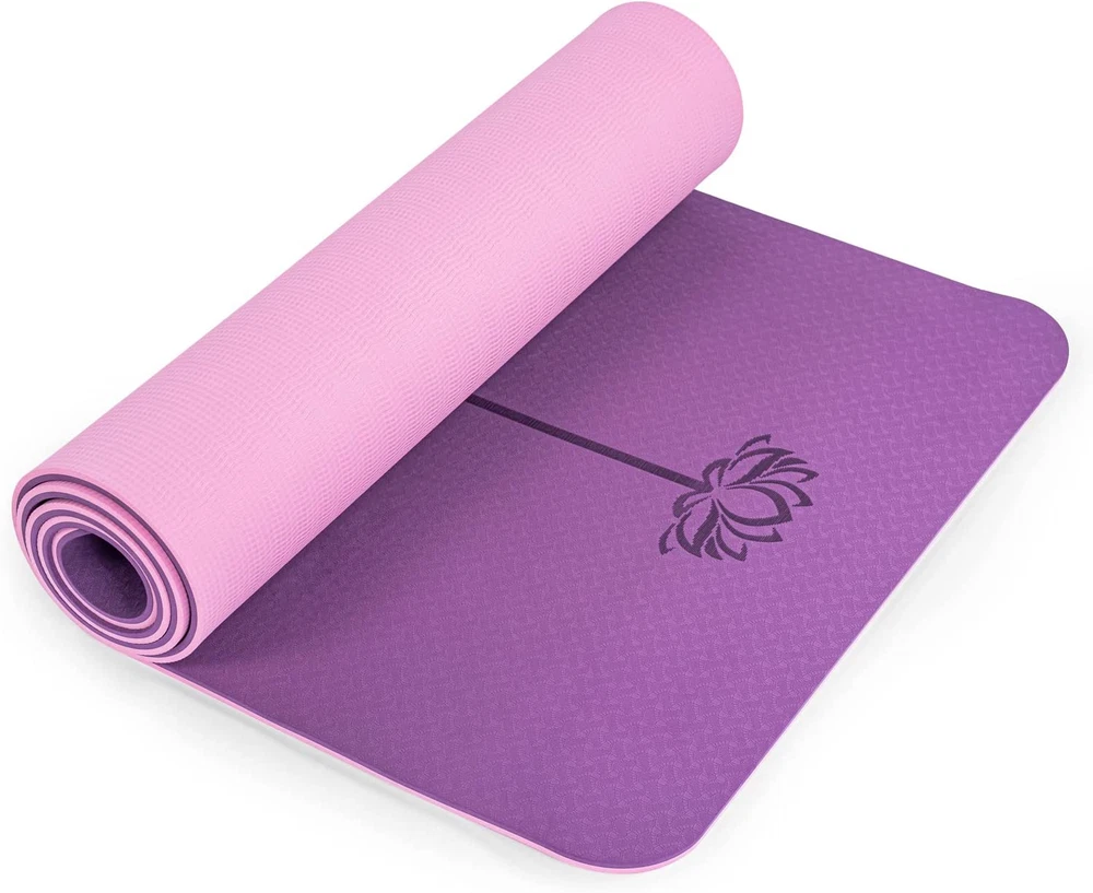 Eco-Friendly Non-Slip 1/4" Thick Anti-Tear Yoga and Pilates Fitness Mat