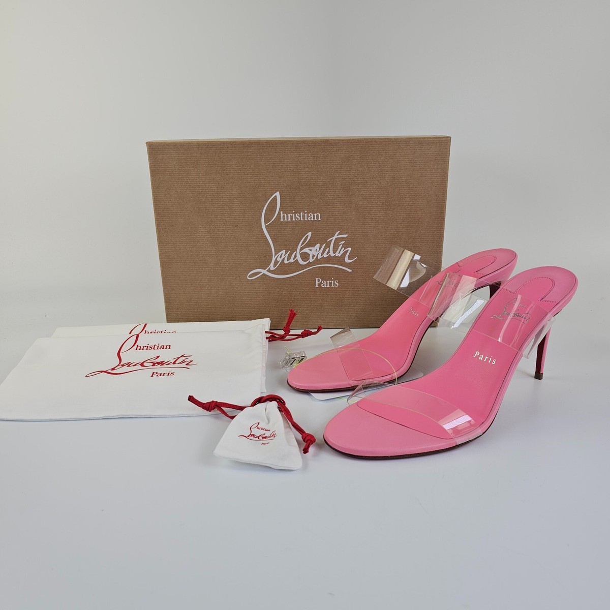シューズ・サンダルその他 CHRISTIAN LOUBOUTIN Woman Flat sandals Pink 1250602 P891 CHRISTIAN LOUBOUTIN Just Nothing 85mm Pink Heeled Mule