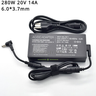 280W Power Adapter for ASUS ROG Strix Scar 15 17 Zephyrus ADP-280GB B 6.0*3.7mm