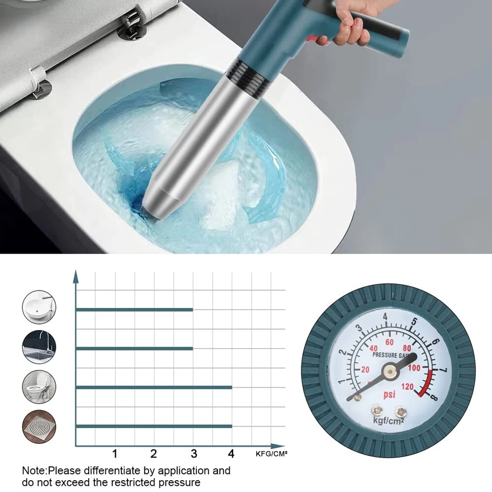 Tormida Electric Toilet Plunger Swift High Pressure Drain Unclogger Plungers - Image 4 of 4