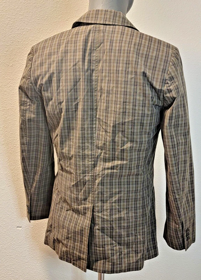 Blazer Martin + Osa para hombre talla 38 con una sola ventilación verde a cuadros Foto 4 de 4
