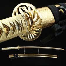 Handmade Japanese Katana Clay Tempered Hamon 1095 High Carbon Steel Sharp Swords