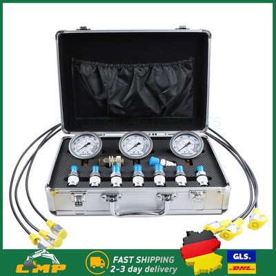 Hydraulic Gauge Test Coupling Kit Diagnostic Tool 25/40/60MPa for Excavator EU