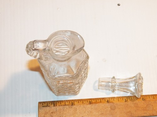 Vintage Klarglas Öl oder Essig Kruzifix mit Stopfen - Bild 3 von 5