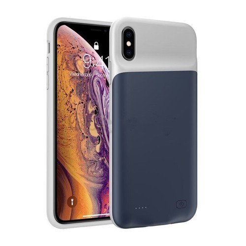 Silicone shockproof Battery Charger Cases for iPhone XS Max XR X Power Bank - Picture 2 of 13