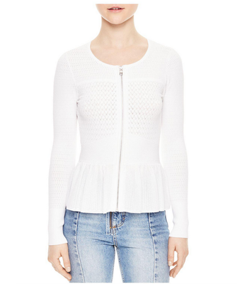 sandro zip sweater