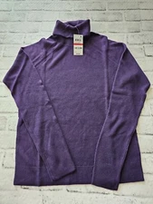 Women's Size XS Karen Scott Luxsoft Turtleneck Sweater In Purple-NWT