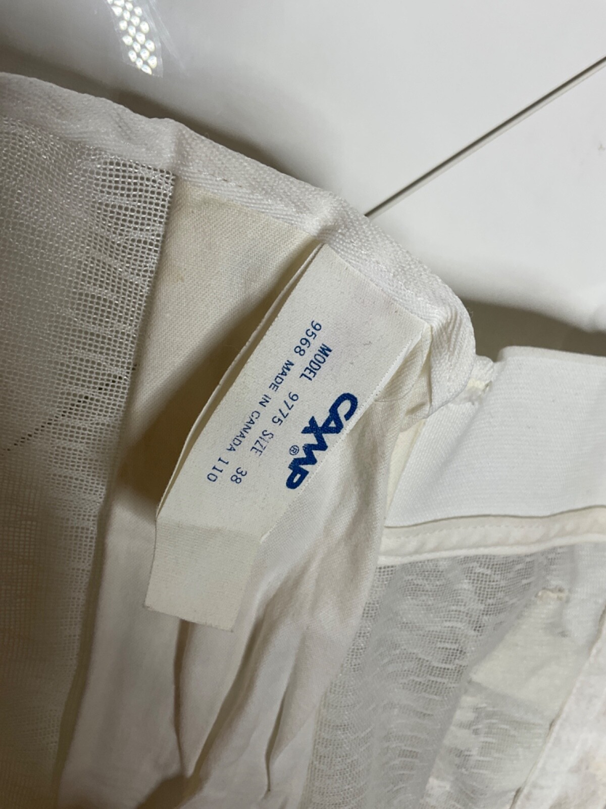 1960s Vintage Ivory Lace Bustier Corset Hook Eye 34C … Gem