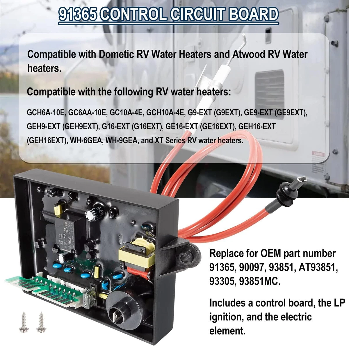 For Dometic u0026amp; Atwood RV Water Heater Ignition Module Control Circuit  Board 91365 | eBay