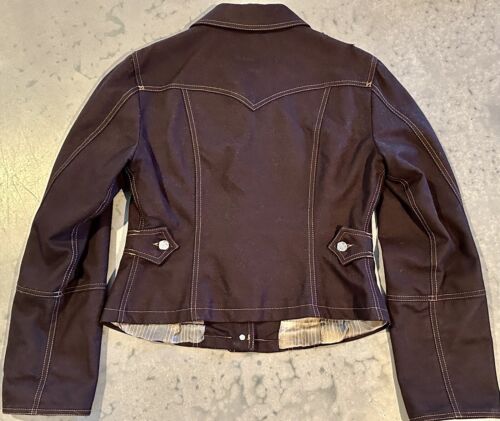 Vintage 90s JEANS de CHRISTIAN LACROIX Brown MILITARY Wool Blazer JACKET US-12/L - Picture 4 of 8