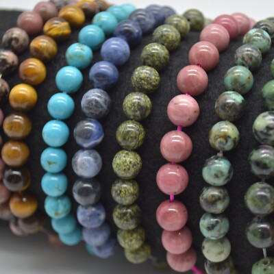 Runde Edelstein Perlen Kristall Armband, Muster Strang - 8 mm