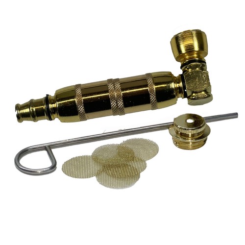 9.5cm Solid Brass Smoking Pipe – Gold Color, Metal, For Tobacco Or Herbs  (BRP-100)