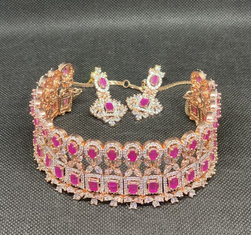 Guluband Choker/Gorgeous Zircon \u0026 Pink 