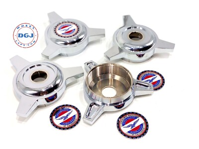 Zenith Old School 3 Bar Cut Chrome Knock-Off Spinner Caps & Zenith