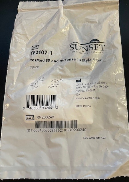 Air filters for ResMed S9 Airsense 10 FILTER, 20 PACK