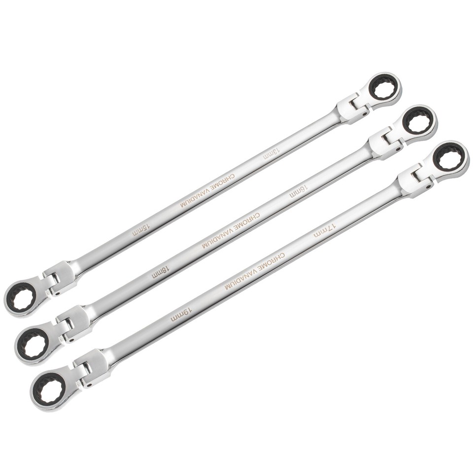 DISEN Extra Long Flex Head Ratcheting Wrench Set, 6Pcs - View #6