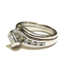 GIA certified 14k white gold 1.29ct princes diamond engagement wedding ring — photo 3