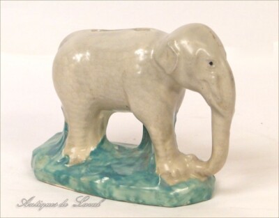 Elephant Piggy Bank Barbotine Biscuit 20E