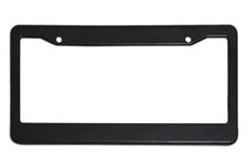 Abs Black Plastic License Plate Frame Tag Cover For Car Suv Van Truck