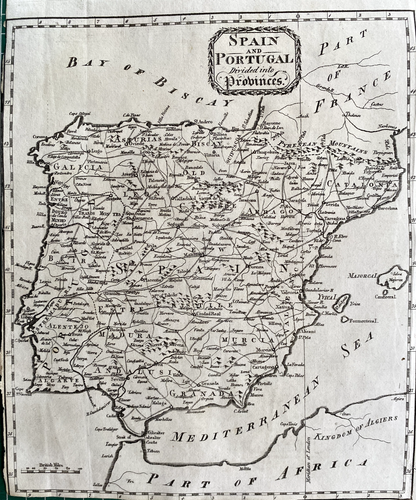 1815 Antique Map; Spain and Portugal Divided into Provinces - Picture 1 of 3