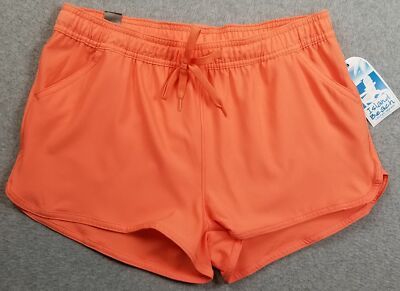 NEW U.S. Apparel Shorts Womens Small S Orange Beach Summer Drawstring Waist Lake