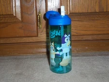 NEW, Zak Designs Flip-Top Bluey Water Bottle, 16.5oz