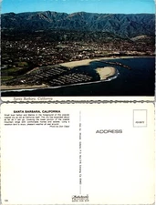 Continental Aerial View Marina Santa Barbara California Postcard