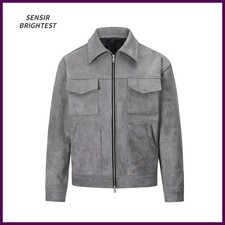 Giacche autunnali oversize scamosciate giacca a vento casual cappotto largo con tasche