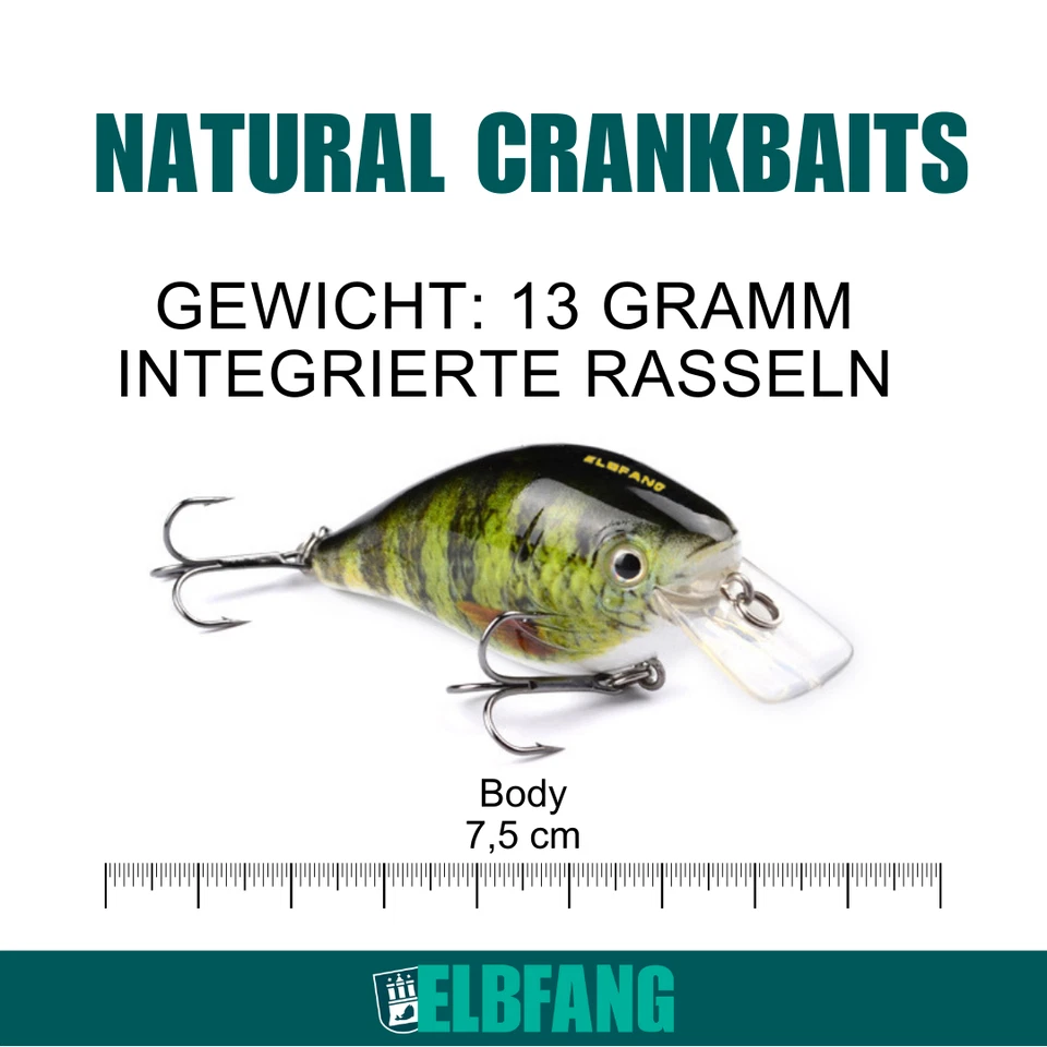 ✅ELBFANG CRANKBAIT WOBBLER KUNSTKÖDER SET | ANGEL KÖDER ZUM HECHT BARSCH ANGELN - Bild 2 von 4