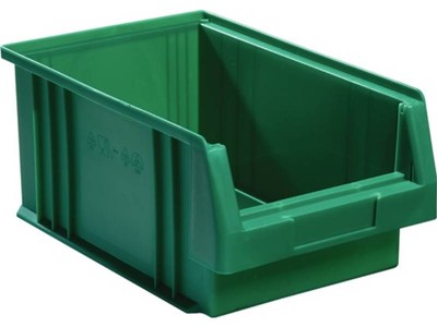 10er PACK(Stk) LA-KA-PE 01550 02 03 Sichtlagerkasten PLK L330xB213xH150mm PP grü