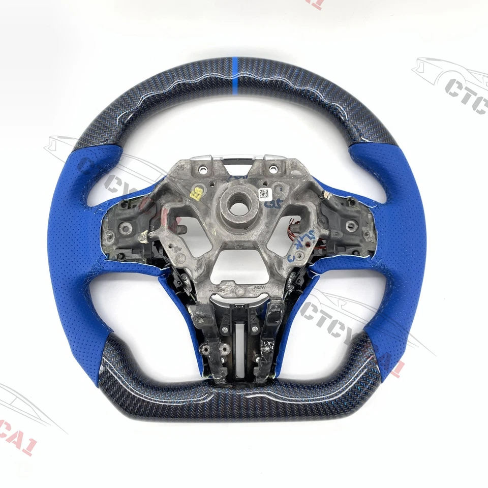 Volante de fibra de carbono personalizado para Infiniti Q50 QX50 QX55 Q60 con moldura/LED Foto 2 de 4